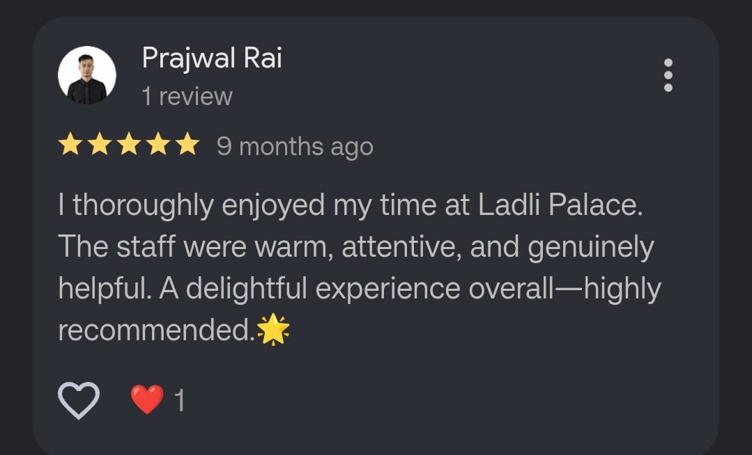 Ladli Palace guest review 2